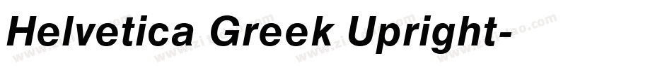 Helvetica Greek Upright字体转换